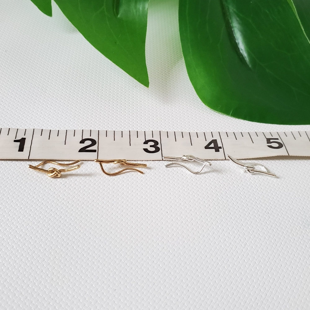 Copper Ear Knot Climbers Cuff Earrings - Picture 2 of 5